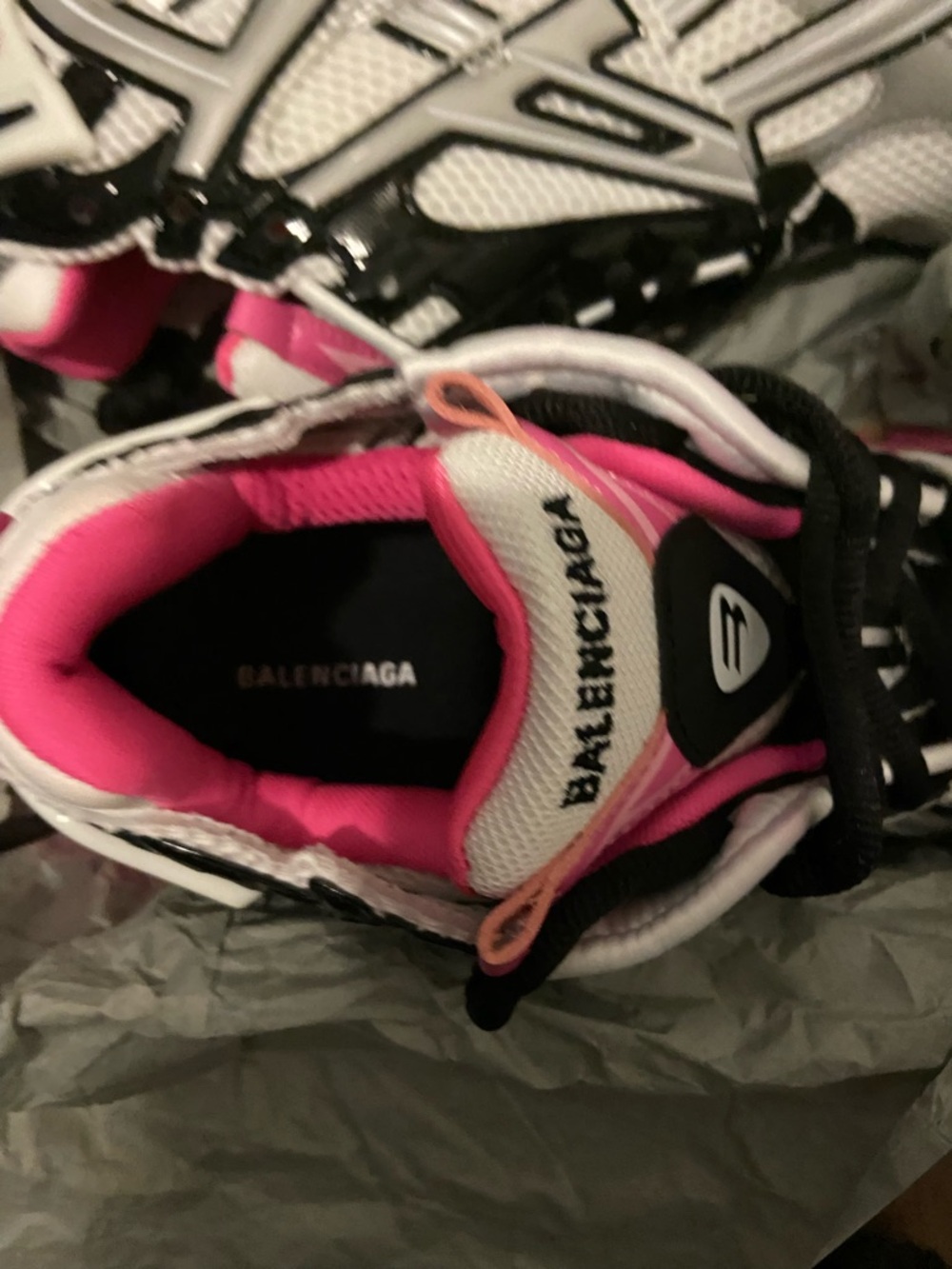 Women's Pink & White Running Sneakers - Picture 3 of 7